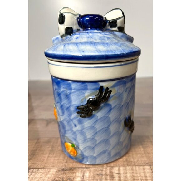 Ceramic Halloween Cookie Jar With Witchs Brew Design - Picture 3 of 4